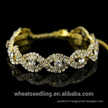 2015 New Design Gold Crystal Weave Lady Bracelet, Women Bracelet